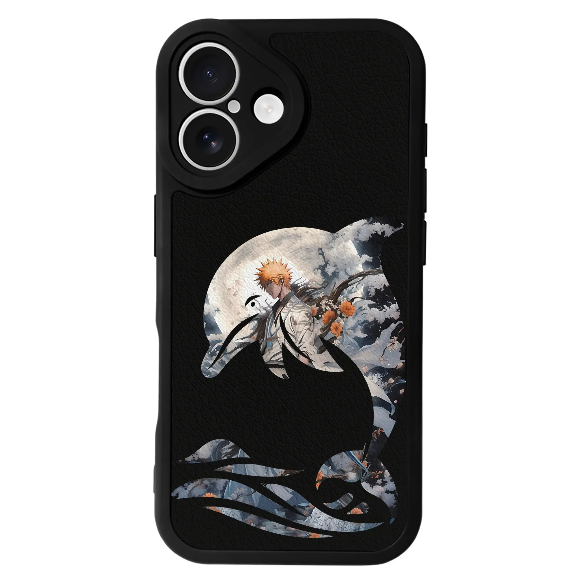 ブリーチ グッズ 黒崎 一護 - IPhone 16シリーズ対応 ・ シリコンスマホケース ・ レザー調 ・ 高精度フィット ・ 耐衝撃 ・ ワイヤレス充電対応 ・ 精密カット